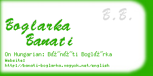 boglarka banati business card